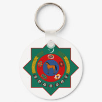 Turkmenistan Official Coat Of Arms Heraldry Symbol keychains