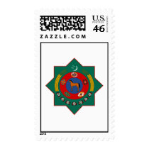 Turkmenistan Official Coat Of Arms Heraldry Symbol postage
