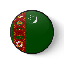 Turkmenistan quality Flag Circle Pin