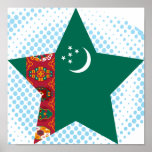 Turkmenistan Star Print