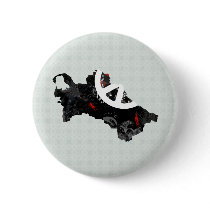 Turkmenistan Trendy Peace Sign with Turk map Button