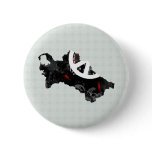 Turkmenistan Trendy Peace Sign with Turk map Button