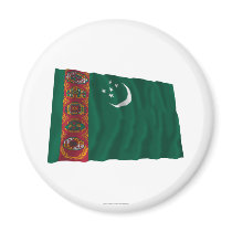 Turkmenistan Waving Flag magnets