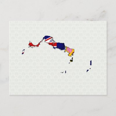 Turks And Caicos Flag Map full