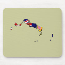 Turks And Caicos flag map mousepads