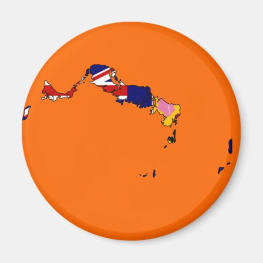 Turks And Caicos flag map Refrigerator Magnets