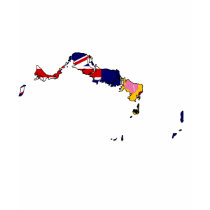 Turks And Caicos flag map t-shirts