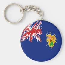 Turks and Caicos Islands Gnarly Flag Keychain
