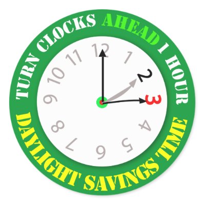 daylight savings time reminder photos. Stick these Daylight Savings