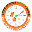 Turn Clocks Back 1 Hour sticker