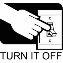 Turn It Off Light Switch Acrylic Magnet Photo Cut Outs