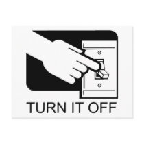 Turn It Off postcards