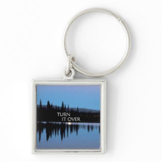 Turn It Over Basic Round Button Keychain