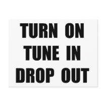 TURN ON TUNE IN DROP OUT POSTCARDS