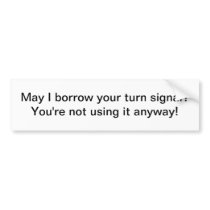 Turn signal bumper stickers