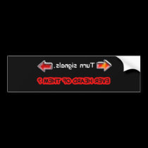 turn signals bumper stickers by wolffreeborn turn signals bumper stickers