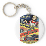 Turn This Raw Material Into War Material keychains