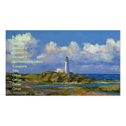 Turnberry Lighthouse Business Card Template
