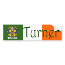 Turner Coat of Arms Flag Bumper Sticker bumper stickers by irishcountry Turner Coat of Arms Flag Bumper Sticker bumper stickers