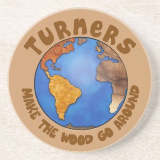 Turners World Funny Woodturning Premium Sandstone Coaster
