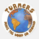 Turners Globe Funny Woodturning Earth Stickers