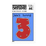 Turning 3 postage