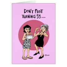 Turning 55 Birthday Card for Her
