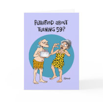 Turning 59 Again Birthday Greeting Greeting Card