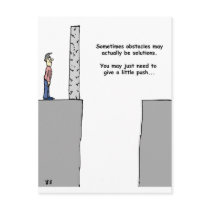 Turning Obstacles into Solutions postcards
