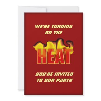 Turning On The Heat Flames BBQ Party Event Personalized Invites