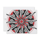 Turning Skate Trucks -Red Personalized Invitations