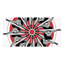Turning Skate Trucks -Red photo cards