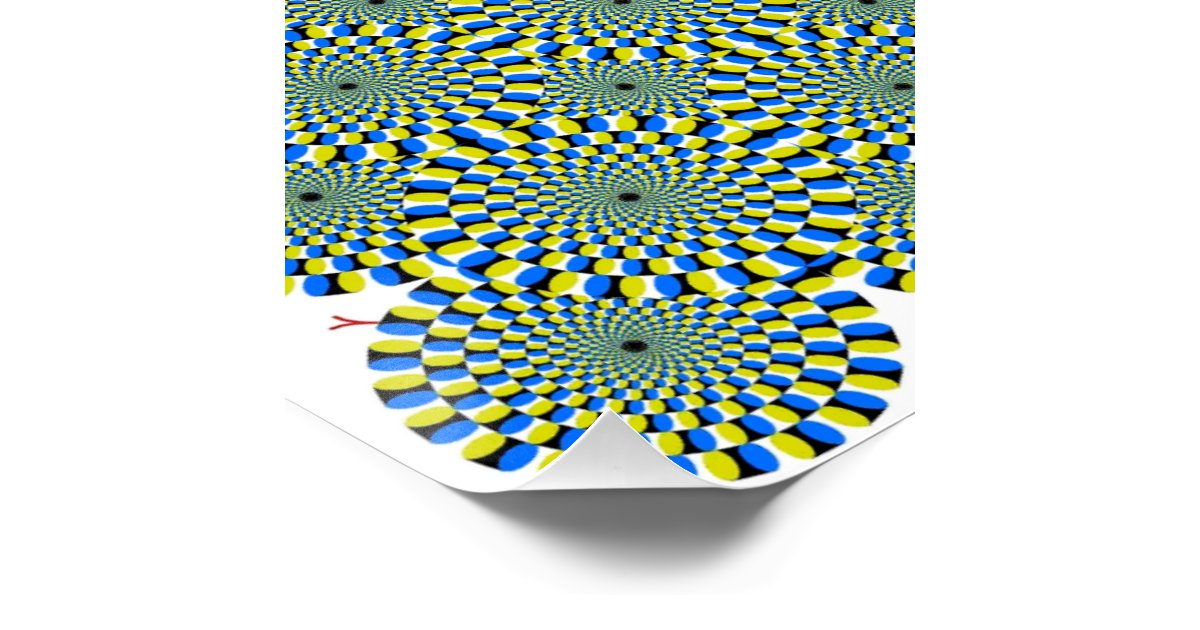 Turning Wheels Optical Illusion Green Hypnotize Poster Zazzle
