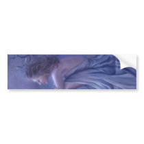 faery, fantasy, digital, art, moon, snow, winter, esbat, wicca, Bumper Sticker with custom graphic design