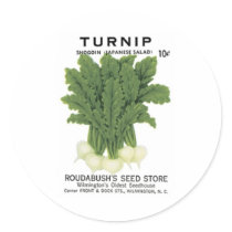Turnip Shogoin Japanese Salad, Roudabush's Seed St stickers by vintagegiftmall Turnip Shogoin Japanese Salad, Roudabush's Seed St stickers