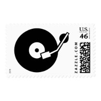 Turntable DJ Stamp