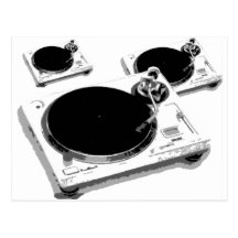 turntables post card