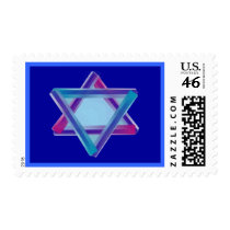Turqoise Linear Star Stamp