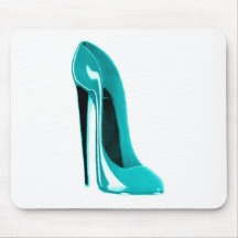 Turqoise Stiletto Shoe Mouse Pads