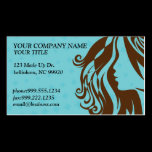 Turquise and Brown Salon Business Card business cards
