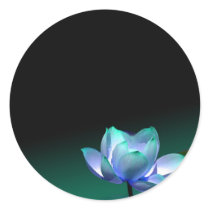 Turquois Blue lotus sticker by Zen_Shop Turquois Blue lotus sticker