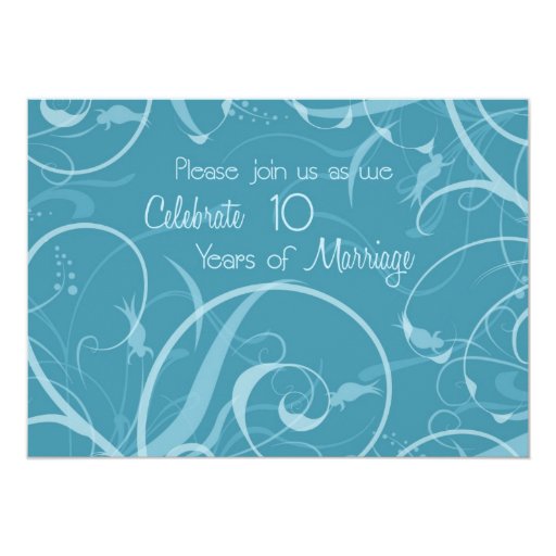 10th wedding anniversary invitation wording turquoise 10th wedding anniversary invitation zazzle 10th wedding anniversary invitation wording turquoise 10th wedding anniversary invitation zazzle