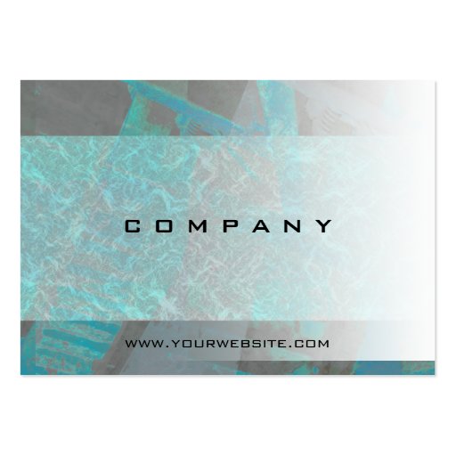 Turquoise Abstract Industrial Business Card (back side)