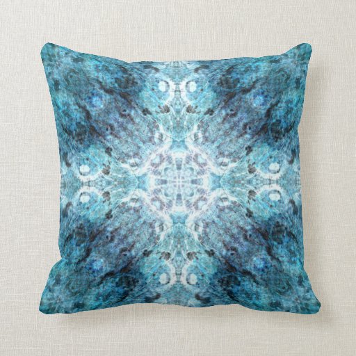 Turquoise Abstract, with some soft blurred edges. Throw Pillow Zazzle