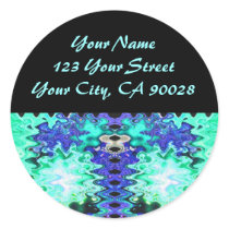 turquoise address labels stickers by DonnaGraysonAbstract turquoise address labels stickers
