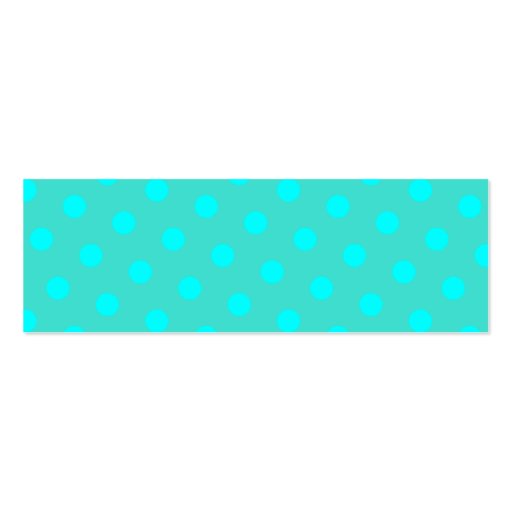 Turquoise and Aqua Polka Dots Business Card