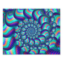 Turquoise and Blue Balls Fractal Pattern