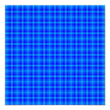Turquoise and Blue Retro Chequered Pattern Art Photo