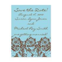 Turquoise and Chocolate Postcard