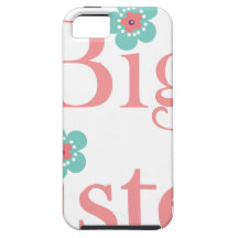 Turquoise and Pink Flower Big Sister iPhone 5 Covers